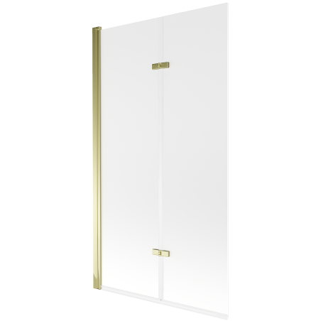Mexen Castor 2-panel bath screen 100 x 150 cm, frosted, gold - 892-100-002-50-30