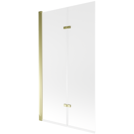 Mexen Castor 2-wing bathtub screen 100 x 150 cm, Frosted, Gold - 892-100-002-50-30