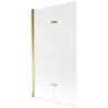 Mexen Castor 2-panel bath screen 100 x 150 cm, frosted, gold - 892-100-002-50-30
