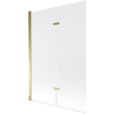 Mexen Castor 2-panel bath screen 120 x 150 cm, frost, gold - 892-120-002-50-30