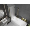 Mexen Castor 2-leaf Bathtub Screen 120 x 150 cm, Frosted, Gold - 892-120-002-50-30