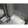 Mexen Castor 2-leaf Bathtub Screen 120 x 150 cm, Frosted, Gold - 892-120-002-50-30