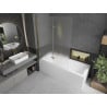 Mexen Castor 2-leaf Bathtub Screen 120 x 150 cm, Frosted, Gold - 892-120-002-50-30