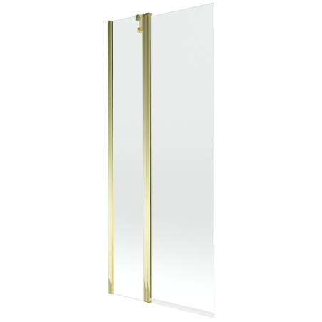 Mexen Flip 2-leaf Bath Screen 80 x 150 cm, Transparent, Gold - 894-080-101-50-00