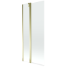 Mexen Flip 1-wing bathtub screen 80 x 150 cm, transparent, Gold - 894-080-101-50-00