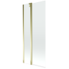 Mexen Flip 2-leaf Bath Screen 80 x 150 cm, Transparent, Gold - 894-080-101-50-00