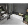 Mexen Flip 2-leaf Bath Screen 80 x 150 cm, Transparent, Gold - 894-080-101-50-00