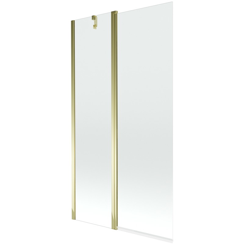 Mexen Flip 2-Wing Bathtub Screen 100 x 150 cm, Transparent, Gold - 894-100-101-50-00
