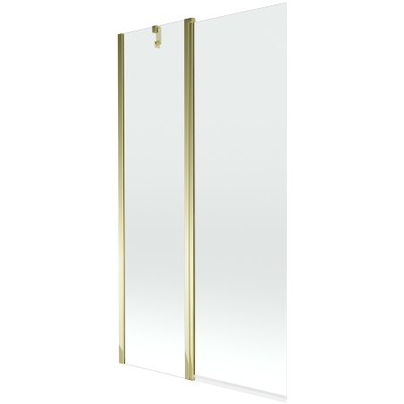 Mexen Flip 2-panel bathtub screen 100 x 150 cm, transparent, gold - 894-100-101-50-00
