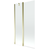 Mexen Flip 2-panel bathtub screen 100 x 150 cm, transparent, gold - 894-100-101-50-00