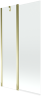 Mexen Flip 2-panel bathtub screen 100 x 150 cm, transparent, gold - 894-100-101-50-00