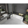 Mexen Flip 2-Wing Bathtub Screen 100 x 150 cm, Transparent, Gold - 894-100-101-50-00