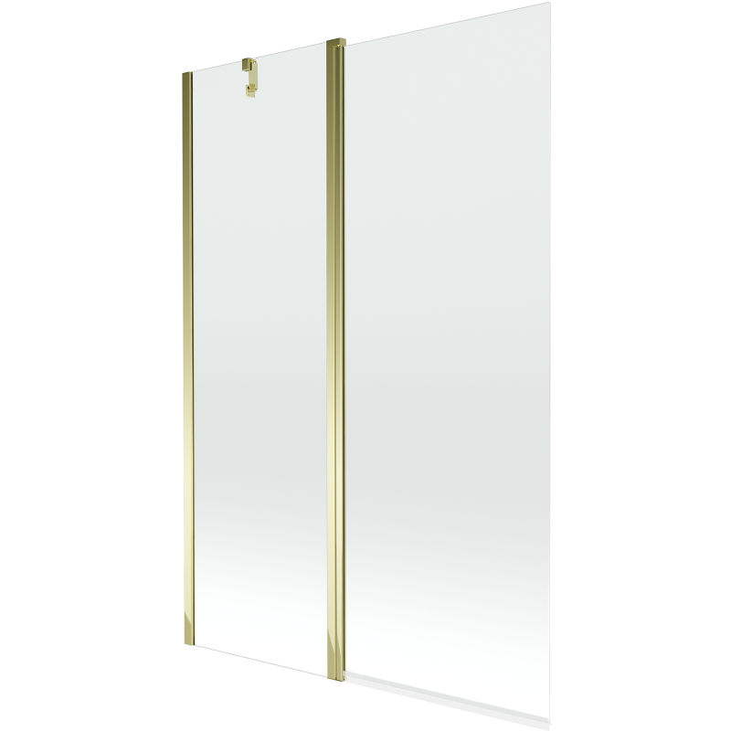 Mexen Flip 1-wing bathtub screen 120 x 150 cm, transparent, Gold - 894-120-101-50-00