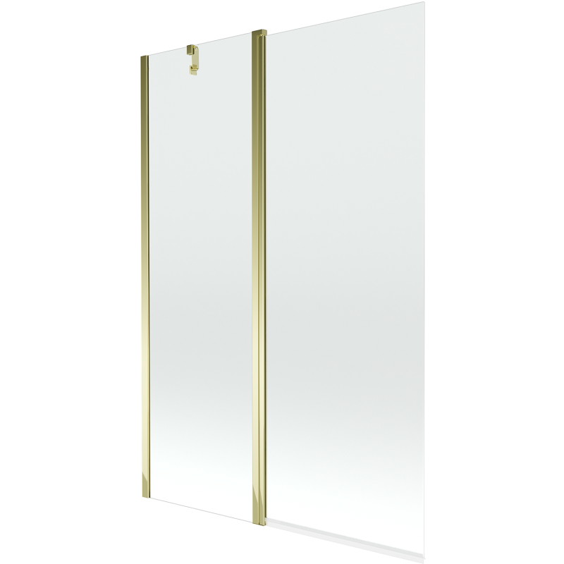 Mexen Flip 2-wing bathtub screen 120 x 150 cm, transparent, gold - 894-120-101-50-00