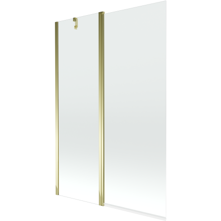 Mexen Flip 1-wing bathtub screen 120 x 150 cm, transparent, Gold - 894-120-101-50-00
