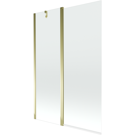 Mexen Flip 2-wing Bath Screen 120 x 150 cm, transparent, gold - 894-120-101-50-00