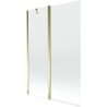 Mexen Flip 2-panel bathtub screen 120 x 150 cm, transparent, gold - 894-120-101-50-00
