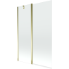 Mexen Flip 2-wing Bath Screen 120 x 150 cm, transparent, gold - 894-120-101-50-00