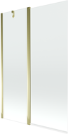 Mexen Flip 1-wing bathtub screen 120 x 150 cm, transparent, Gold - 894-120-101-50-00