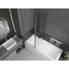 Mexen Flip 2-panel bathtub screen 140 x 150 cm, transparent, chrome - 894-140-101-01-00