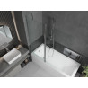 Mexen Flip 2-panel bathtub screen 140 x 150 cm, transparent, chrome - 894-140-101-01-00