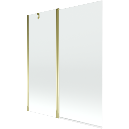 Mexen Flip 1-wing bathtub screen 140 x 150 cm, transparent, Gold - 894-140-101-50-00