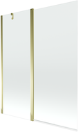 Mexen Flip 2-panel bathtub screen 140 x 150 cm, transparent, gold - 894-140-101-50-00