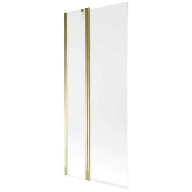 Mexen Flip 1-wing bathtub screen 80 x 150 cm, Frosted, Gold - 894-080-101-50-30