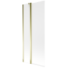 Mexen Flip 2-panel bathtub screen 80 x 150 cm, frost, gold - 894-080-101-50-30