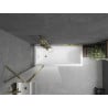 Mexen Flip 2-panel bath screen 80 x 150 cm, frosted, gold - 894-080-101-50-30