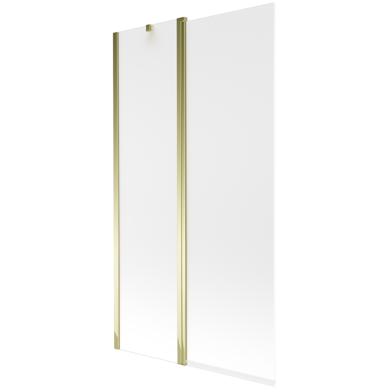 Mexen Flip 1-wing bathtub screen 100 x 150 cm, Frosted, Gold - 894-100-101-50-30