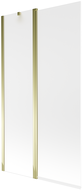 Mexen Flip 1-wing bathtub screen 100 x 150 cm, Frosted, Gold - 894-100-101-50-30