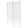 Mexen Flip 2-panel bathtub screen 120 x 150 cm, frost, chrome - 894-120-101-01-30
