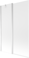 Mexen Flip 2-wing bathtub screen 120 x 150 cm, frost, chrome - 894-120-101-01-30