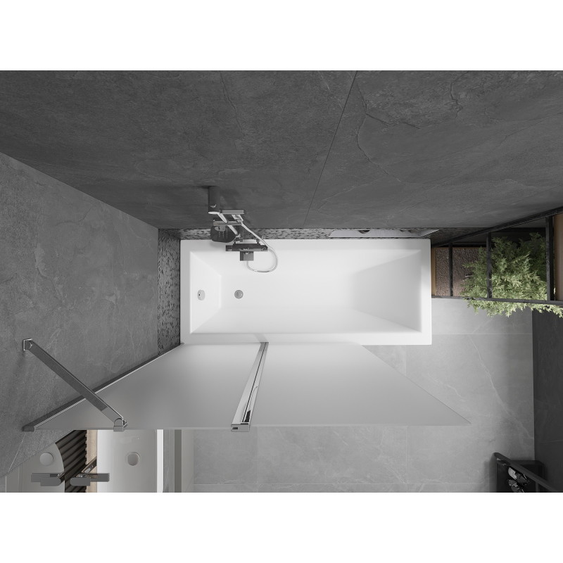 Mexen Flip 2-panel bathtub screen 120 x 150 cm, frost, chrome - 894-120-101-01-30