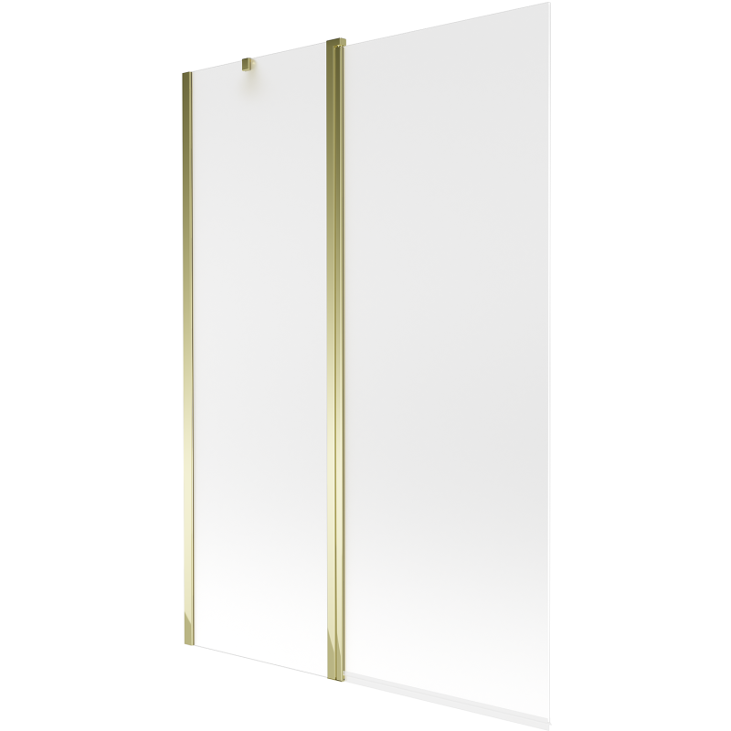 Mexen Flip 1-wing bathtub screen 120 x 150 cm, Frosted, Gold - 894-120-101-50-30