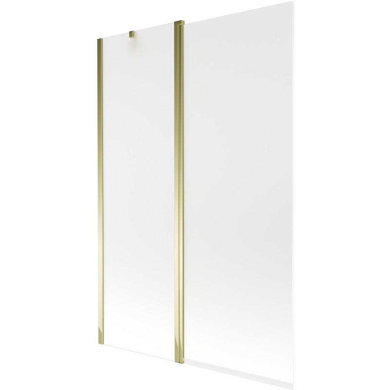 Mexen Flip 2-panel bathtub screen 120 x 150 cm, frosted, gold - 894-120-101-50-30