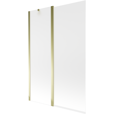 Mexen Flip 2-panel bathtub screen 120 x 150 cm, frosted, gold - 894-120-101-50-30