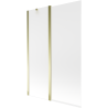 Mexen Flip 2-panel bathtub screen 120 x 150 cm, frosted, gold - 894-120-101-50-30