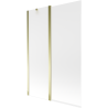 Mexen Flip 2-wing Bath Screen 120 x 150 cm, Frosted, Gold - 894-120-101-50-30