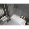 Mexen Flip 2-panel bathtub screen 120 x 150 cm, frosted, gold - 894-120-101-50-30
