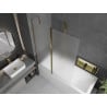 Mexen Flip 2-wing Bath Screen 120 x 150 cm, Frosted, Gold - 894-120-101-50-30