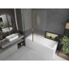 Mexen Flip 2-panel bathtub screen 120 x 150 cm, frosted, gold - 894-120-101-50-30