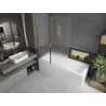 Mexen Flip 2-wing Bath Screen 120 x 150 cm, Frosted, Gold - 894-120-101-50-30