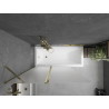 Mexen Flip 2-panel bathtub screen 120 x 150 cm, frosted, gold - 894-120-101-50-30