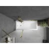 Mexen Flip 2-wing Bath Screen 120 x 150 cm, Frosted, Gold - 894-120-101-50-30