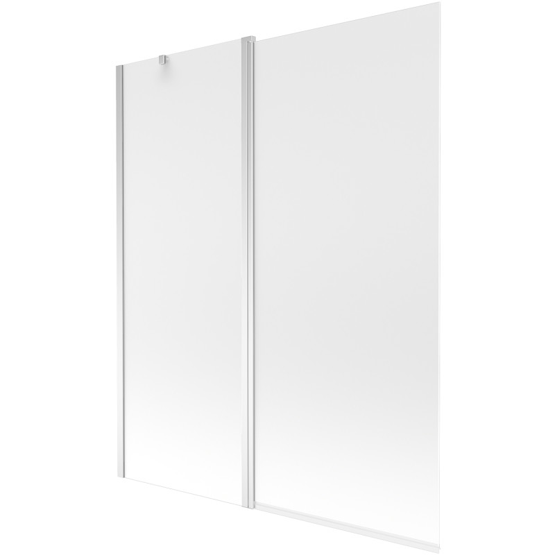 Mexen Flip 2-panel bathtub screen 140 x 150 cm, frost, chrome - 894-140-101-01-30
