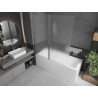Mexen Flip 2-panel bathtub screen 140 x 150 cm, frost, chrome - 894-140-101-01-30