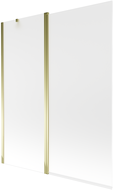 Mexen Flip 1-wing bathtub screen 140 x 150 cm, Frosted, Gold - 894-140-101-50-30