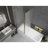 Mexen Flip 2-panel bathtub screen 140 x 150 cm, frost, gold - 894-140-101-50-30